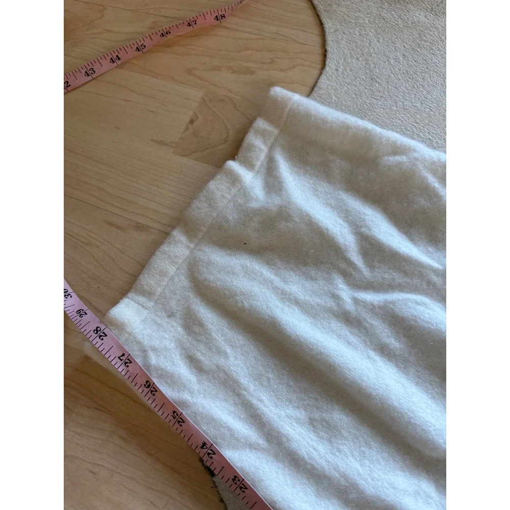 NAADAM Signature‎ Cashmere Paperbag Wide Leg Pants Size Large White